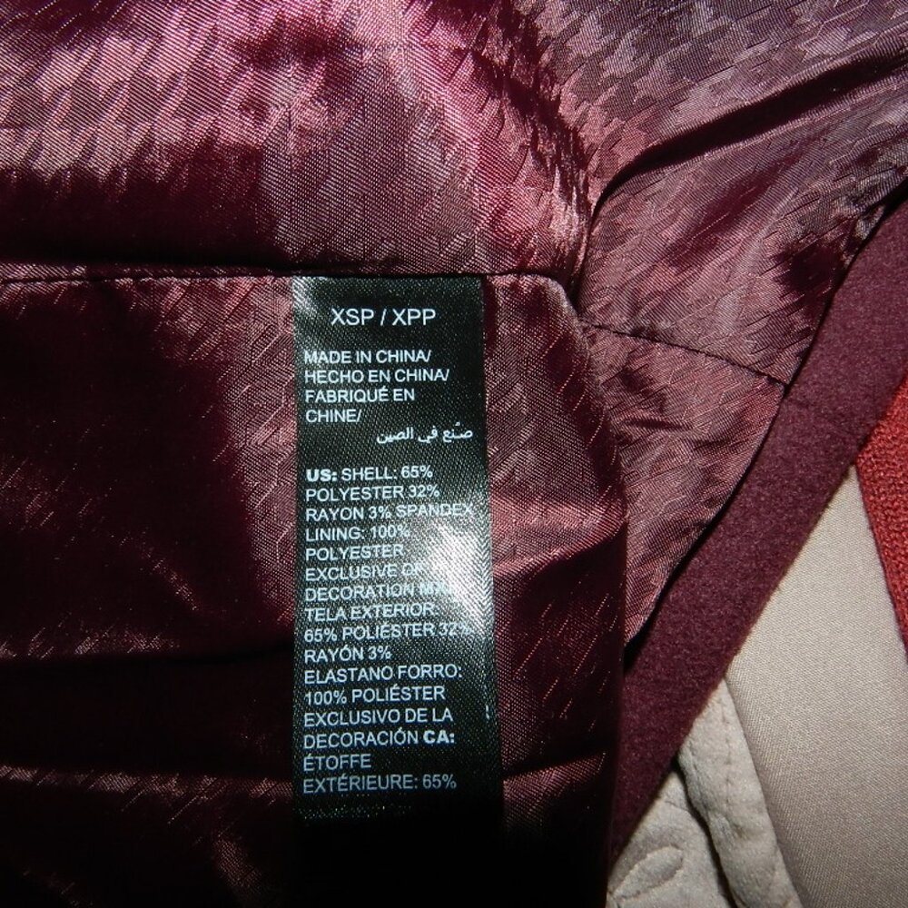 White House Black Market Fashion Coat Port Size XSP - Picture 11 of 11